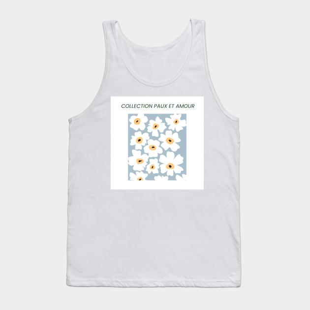 Blue floral art, minimal, modern, organic designs, botanical beauty Tank Top by GraphicO